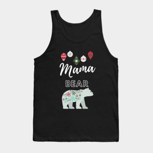 Christmas Theme Polar Mama Bear Tank Top